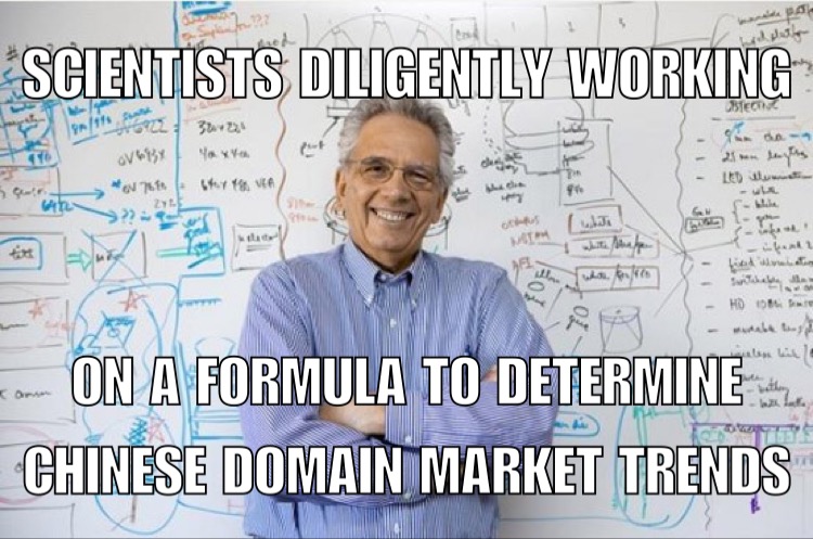 scientist search for formula to Chinese domain buying trends