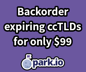 Backorder cctld domains at Park.io